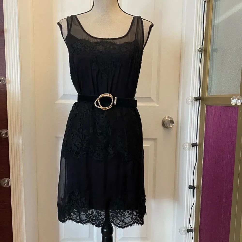 Dolce and Gabbana silk dress with slip, size 38(S)
